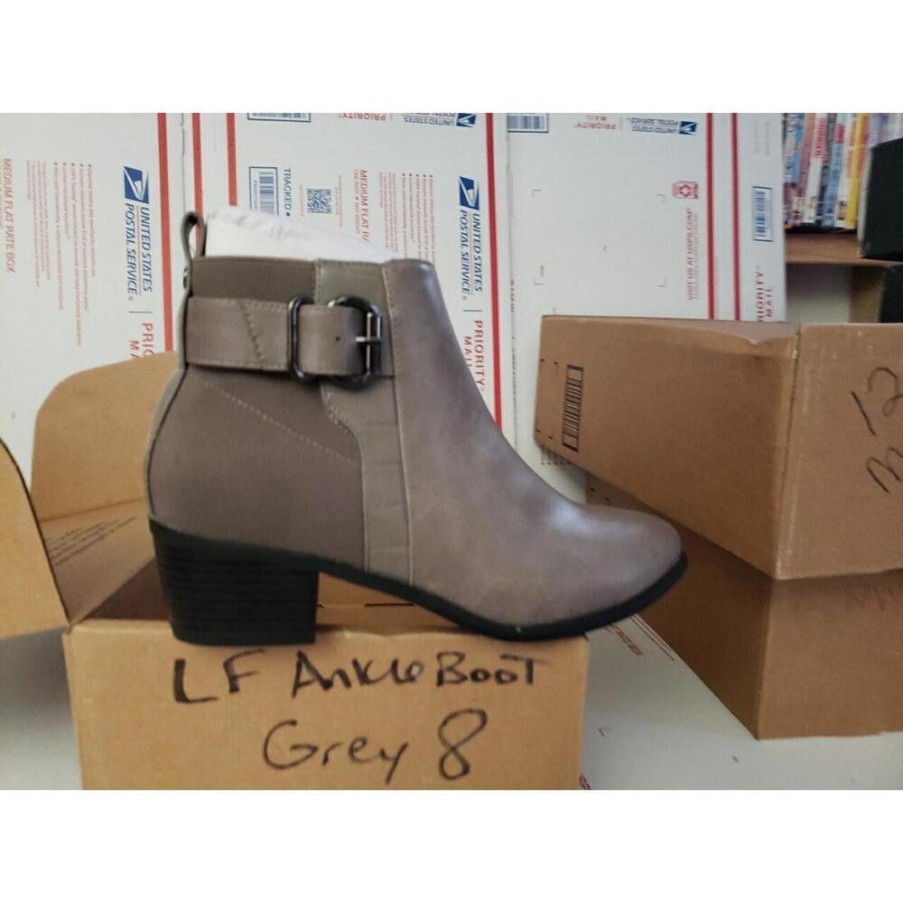 London Fog Gray Ankle Boots